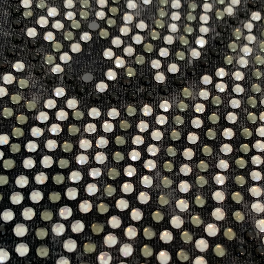 PARIS ANGEL Leggings Rhinestone Angel Wings Black Mineral Wash Medium EUC - Picture 7 of 15